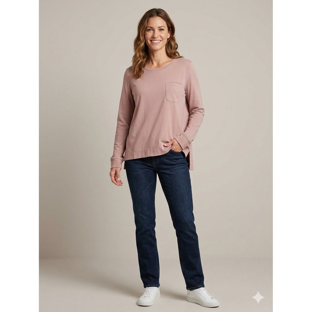 Cuyana French Terry Pocket Sweatshirt Rose Clay‎ Pima Cotton Modal XL